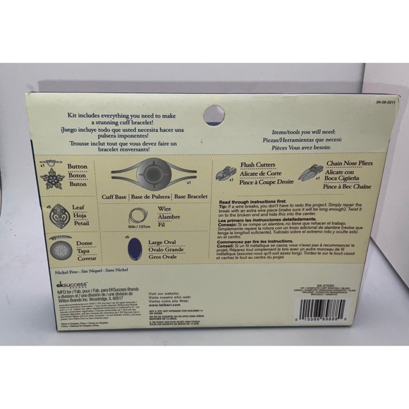 LALIBERI Venetian Cuff Bracelet Kit Orange Carnelian Flower Beads DIY Craft - Picture 3 of 3